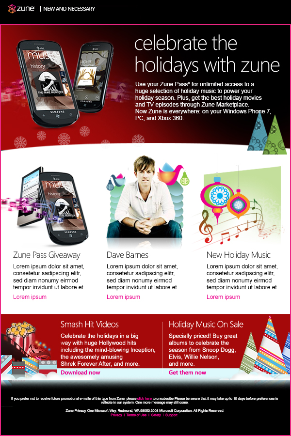 zune holidays